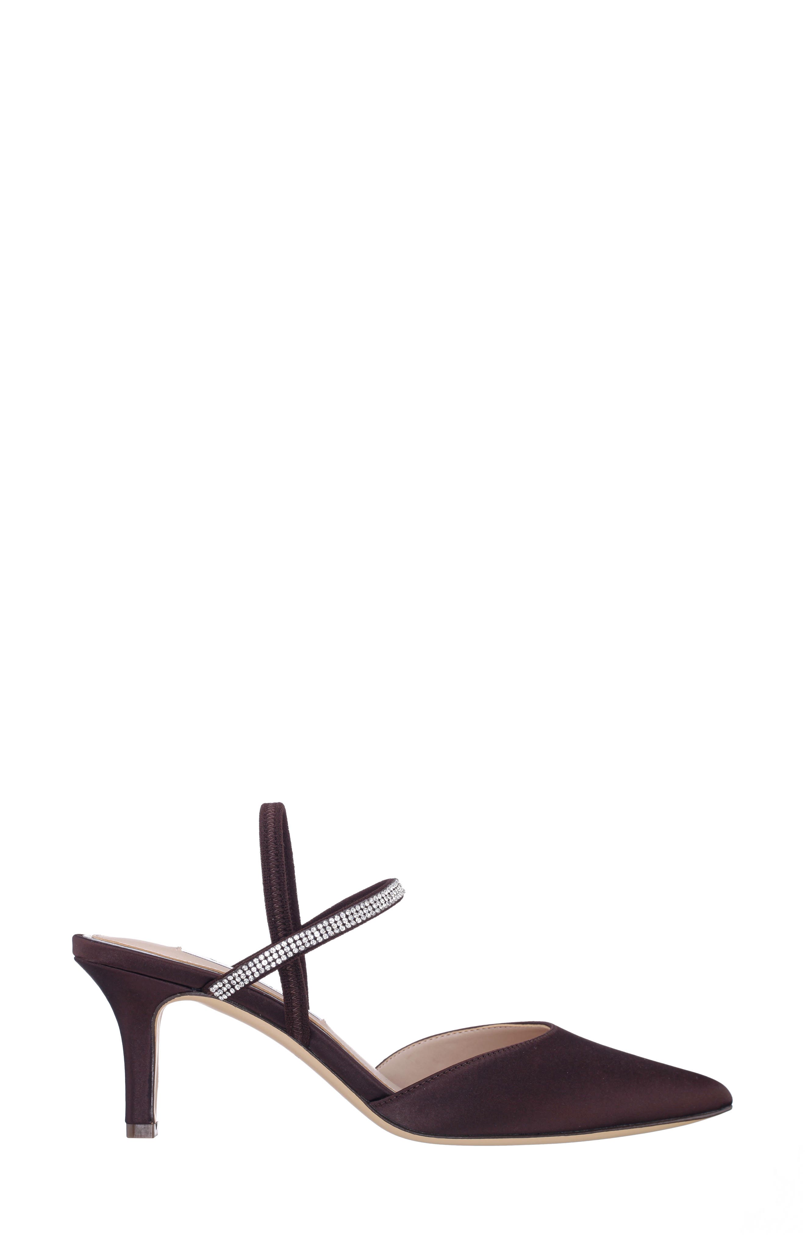 Nina Billie Slingback Pointed Toe Pump, Alternate, color, Chocolate