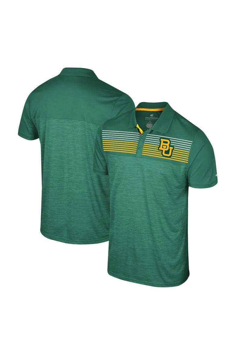 Men's Colosseum Green Baylor Bears Langmore Polo, Main, color, Green