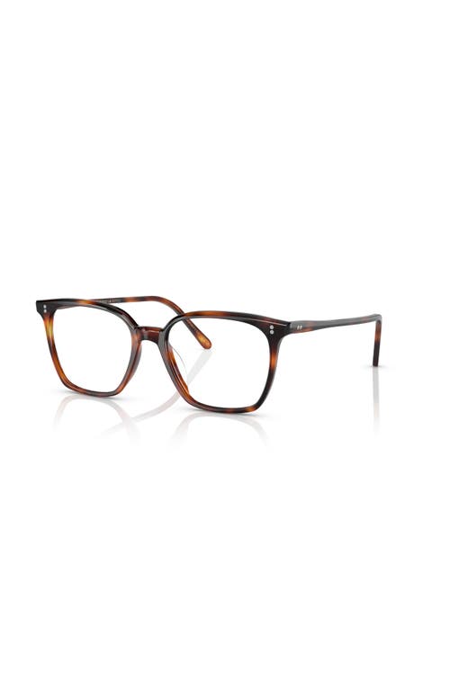 Oliver Peoples 52mm Square Optical Glasses In Brown