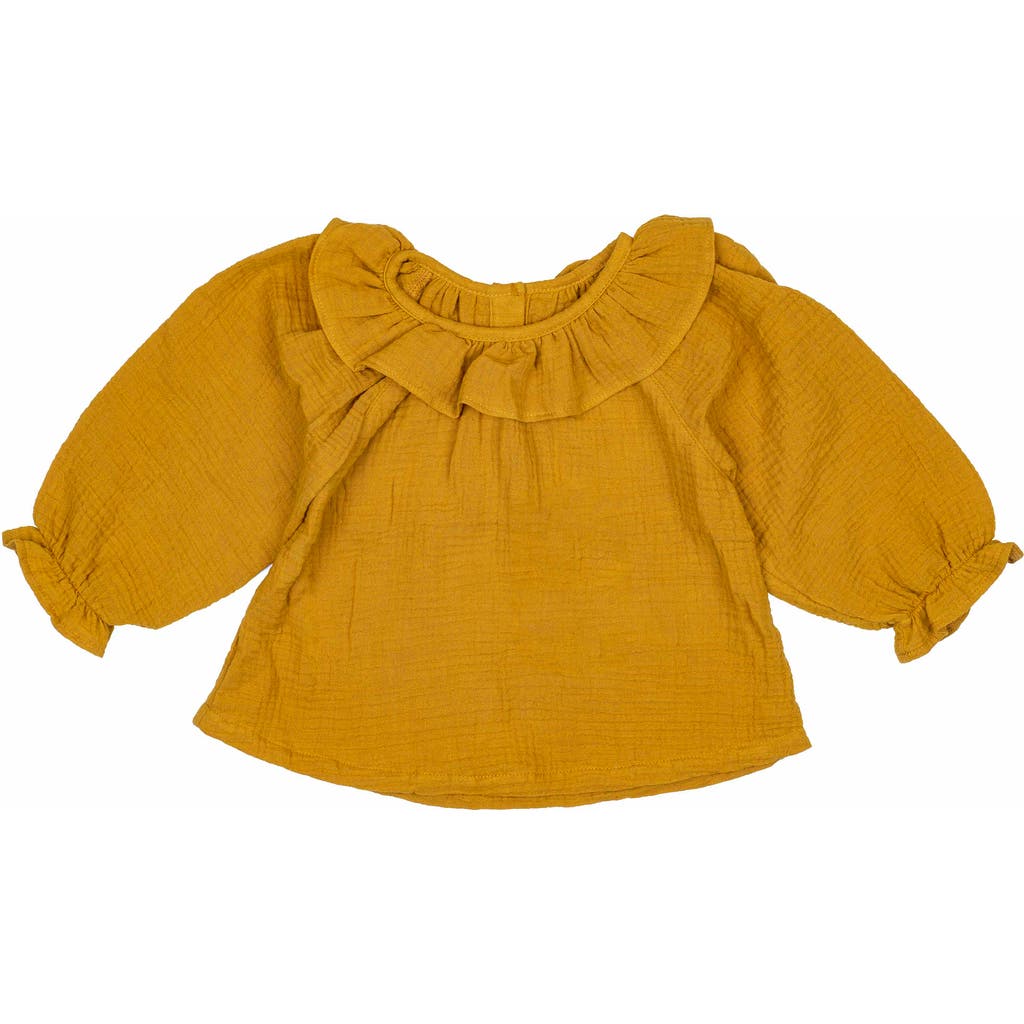 Wild Wawa Ruffle Blouse In Yellow