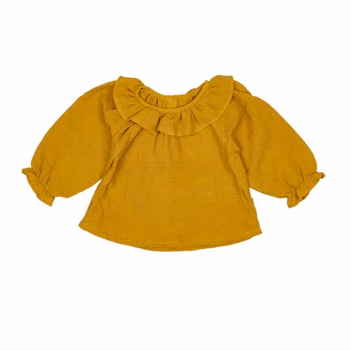 Wild Wawa Ruffle Blouse In Brown