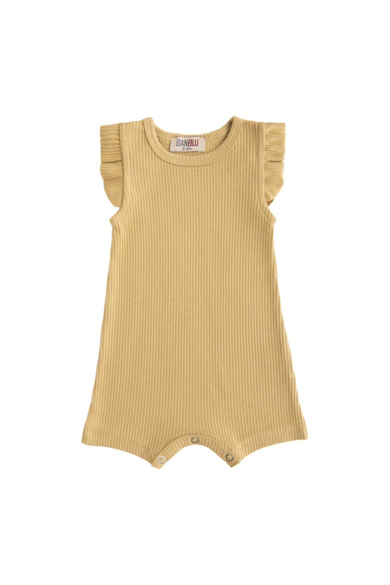 Yellow Biscotti Ruffle Modal Shortie, Main, color, Yellow