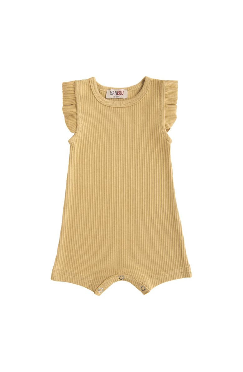 Banblu Yellow Biscotti Ruffle Modal Shortie, Main, color, Yellow