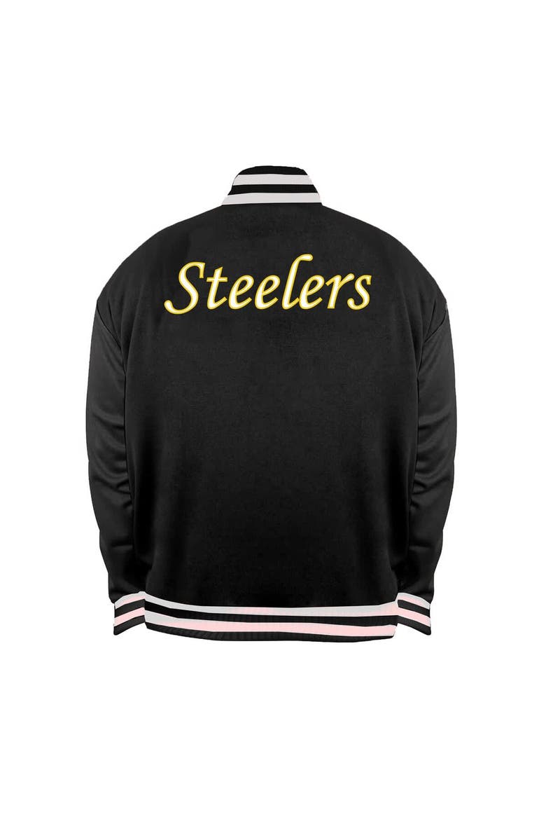 Mitchell & Ness Men's Mitchell & Ness Black/Silver Pittsburgh Steelers Big & Tall Throwback Reversible Full-Zip Jacket, Alternate, color, Black