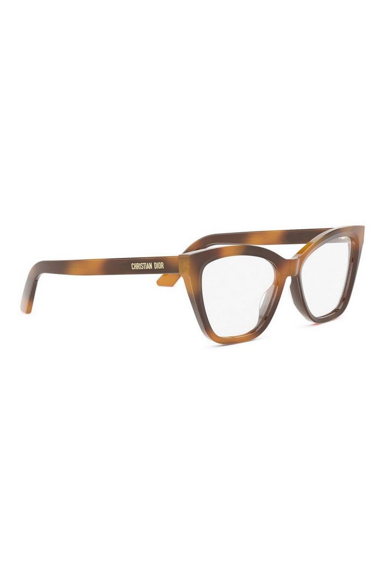 'DiorMidnight O B1I 54mm Butterfly Optical Glasses, Alternate, color, BLONDE HAVANA