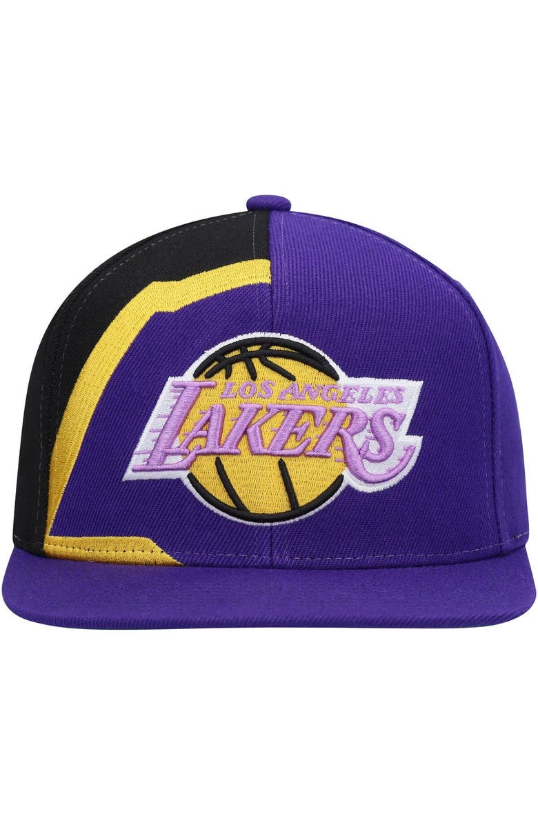 Mitchell & Ness Men's Mitchell & Ness Purple Los Angeles Lakers Hardwood Classics Retroline Snapback Hat, Alternate, color, Purple