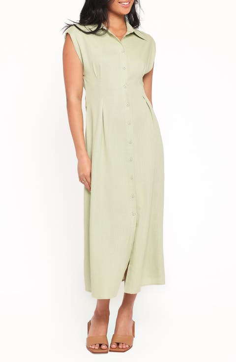 Cami Cap Sleeve Midi Shirtdress
