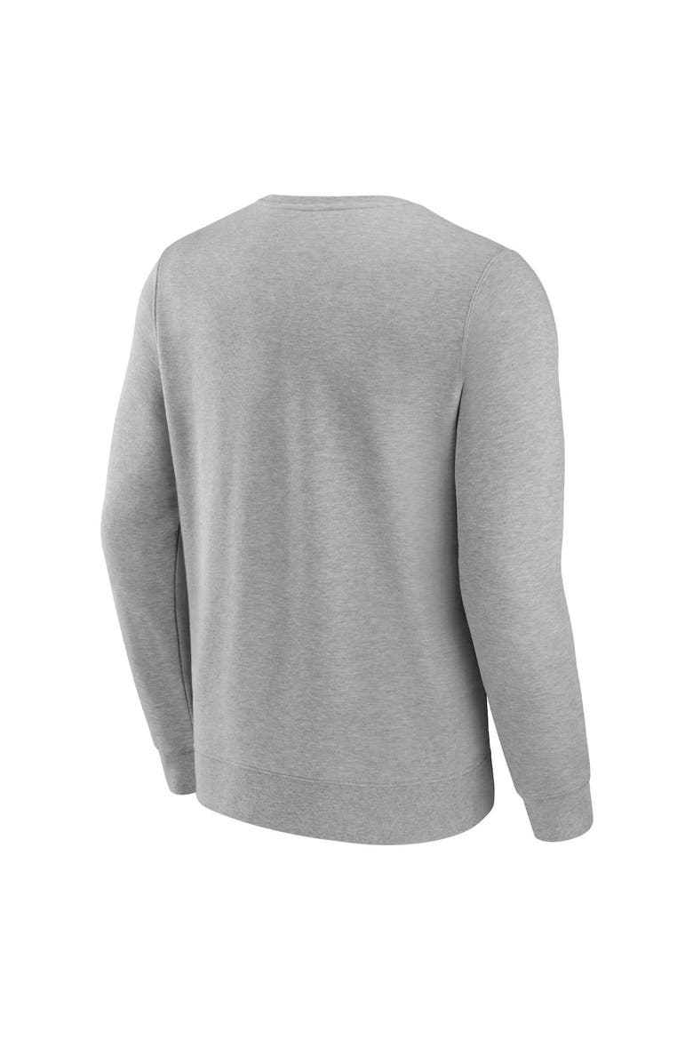 Men's Fanatics Branded Heathered Gray New York Knicks True Classics Vint Pullover Sweatshirt, Alternate, color, Heather Gray