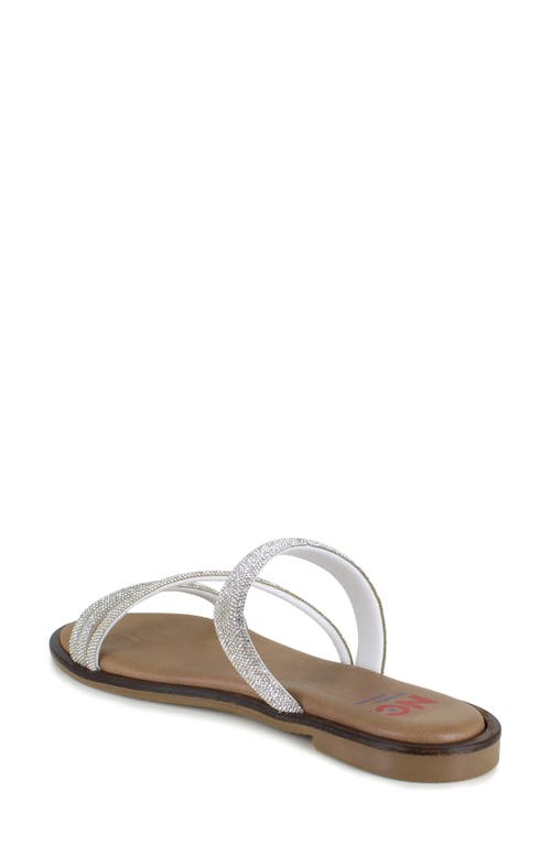 National Comfort Aranda Crystal Embellished Sandal In Silver Suede