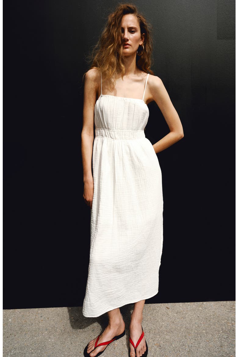 Cotton Maxi Dress, Alternate, color, WHITE