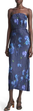 Vince Poppy Blur Crushed Column Gown