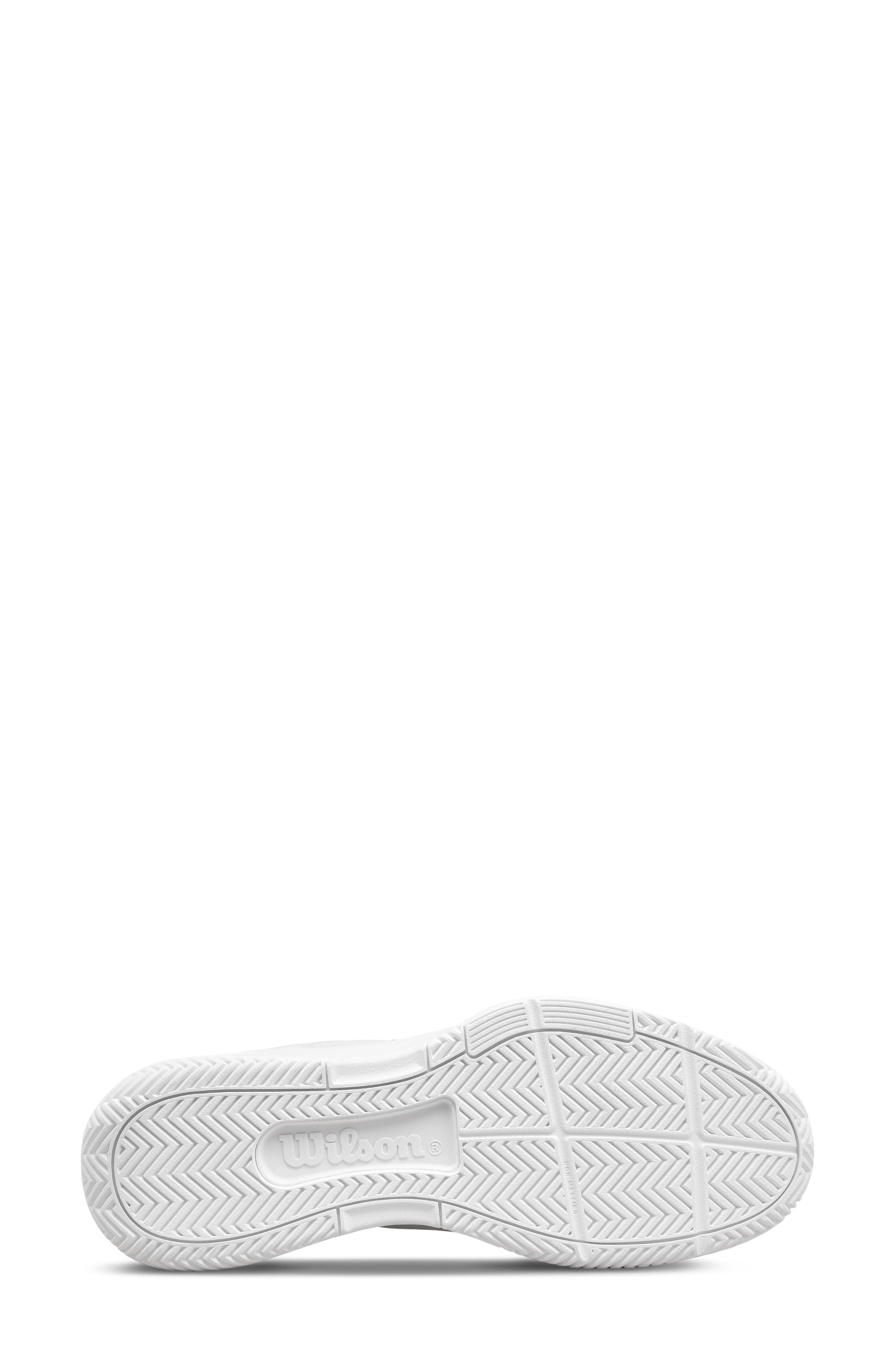 CourtGlide Tennis Sneaker, Alternate, color, WHITE / WHITE / SILVER