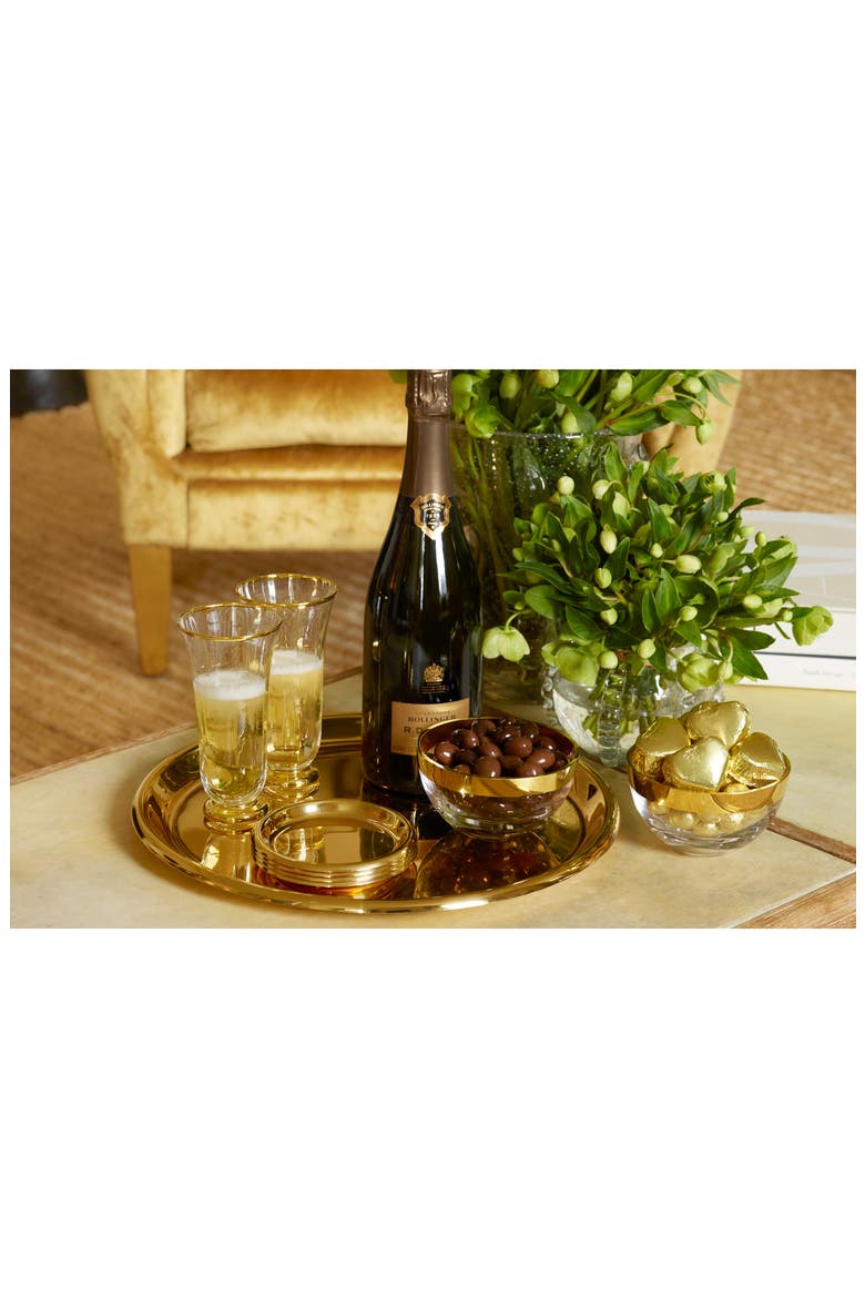 Marzia Set of 4 Coasters, Alternate, color, GOLD