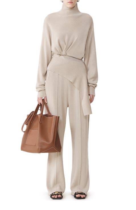 Straight-Leg Pants In Wool And Cashmere