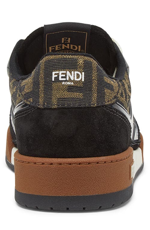 Shop Fendi Ff Match Sneaker In Nero/tobacco