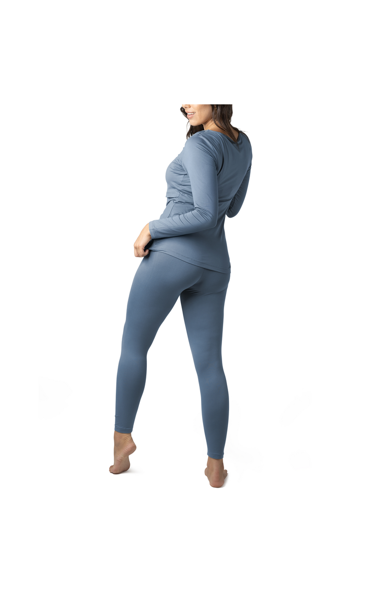 Kindred Bravely Jane Nursing Pajama Set, Alternate, color, Slate Blue