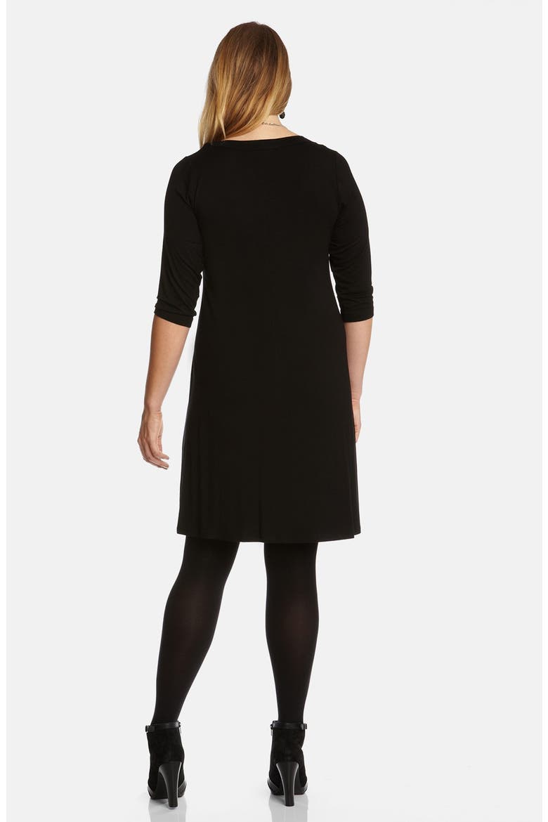 Scoop Neck Jersey Dress, Alternate, color, BLACK