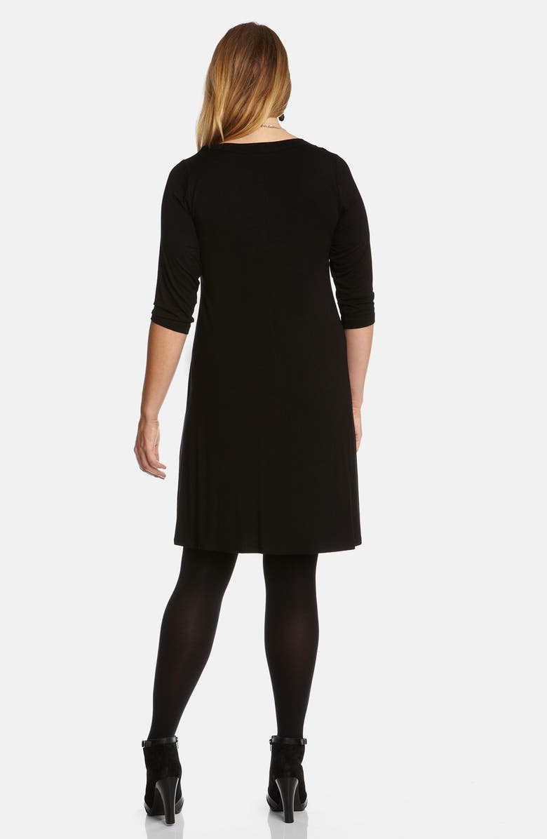 Karen Kane Scoop Neck Jersey Dress, Alternate, color, Black