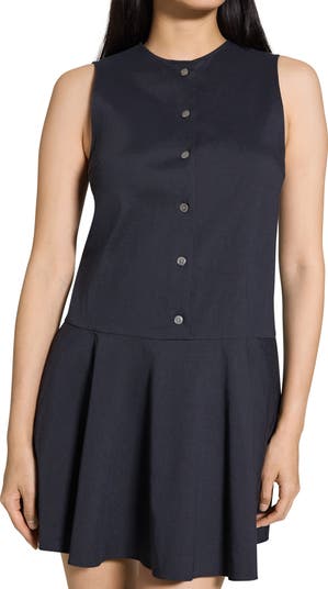 Sleeveless Linen Blend Minidress