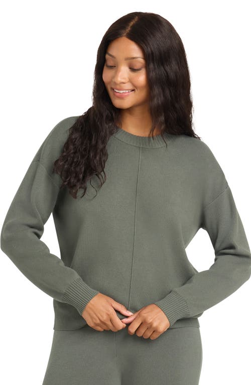 Splendid X Cella Jane Front Seam Sweater In Green