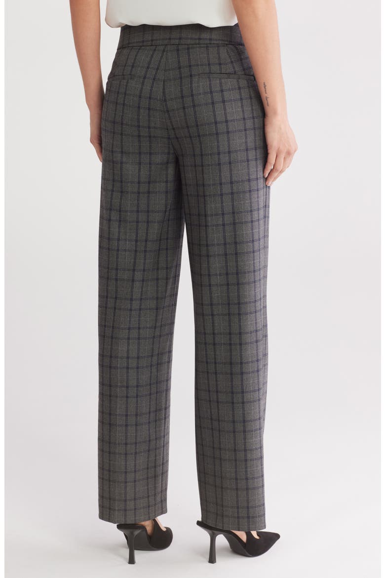 Plaid Wide Leg Pants, Alternate, color, GREY / NAVY