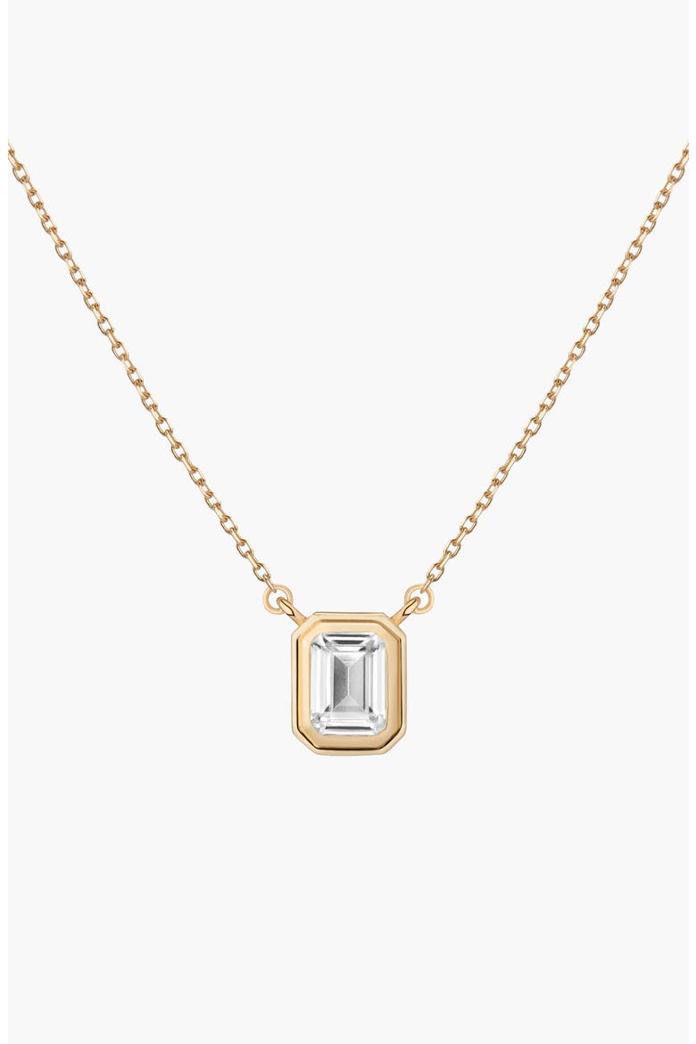 White Sapphire Heirloom Necklace, Main, color, Yellow Gold Vermeil