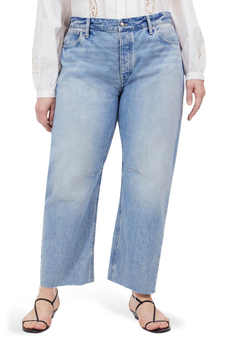 The Darted Barrel Leg Jeans, Alternate, color, EDMONSON WASH