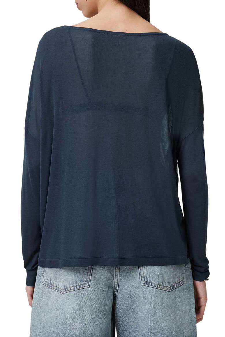Rita Francesco Long Sleeve Boatneck T-Shirt, Alternate, color, BLUEBERRY BLUE