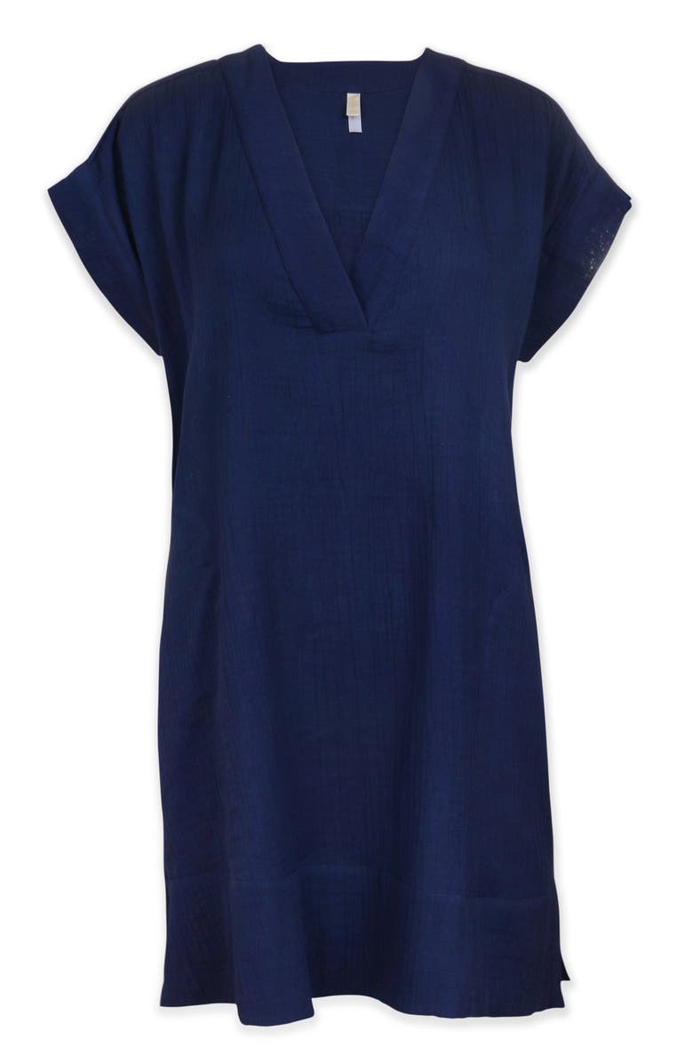 HELEN JON Island V-Neck Dress, Alternate, color, Navy