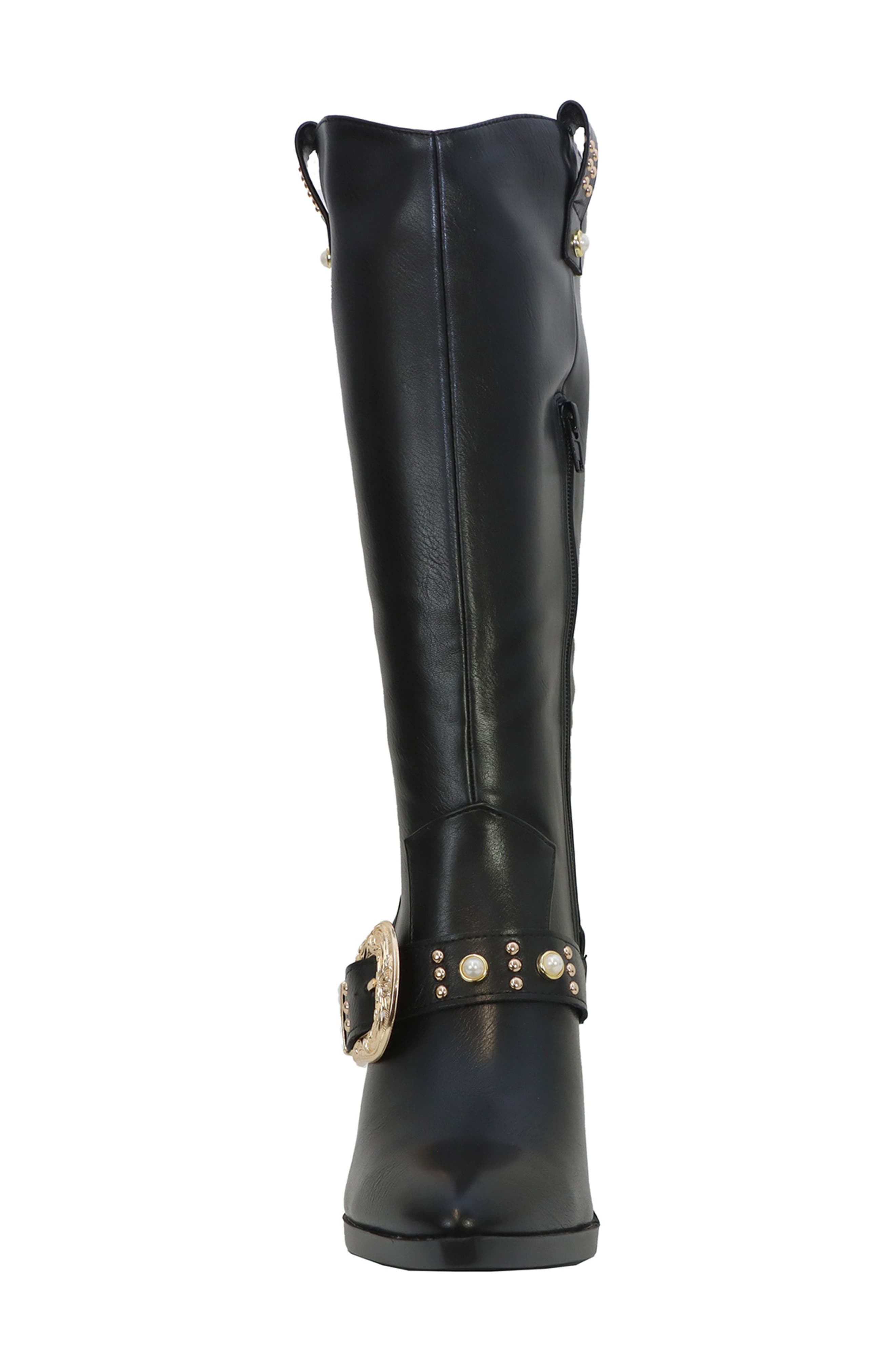YOKI Muriel Buckle Western Boot, Alternate, color, Black