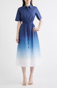 Anne Klein Short Sleeve Shirtdress