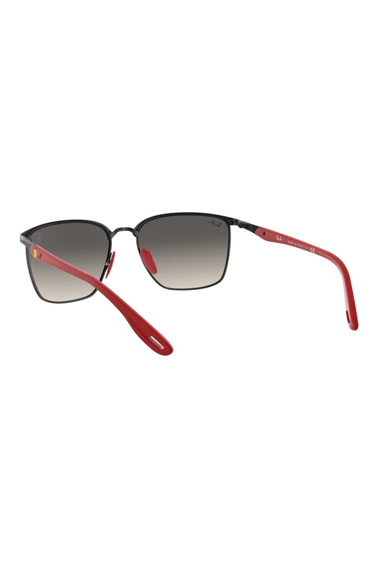 x Ferrari Scuderia 56mm Square Sunglasses, Alternate, color, MATTE BLACK