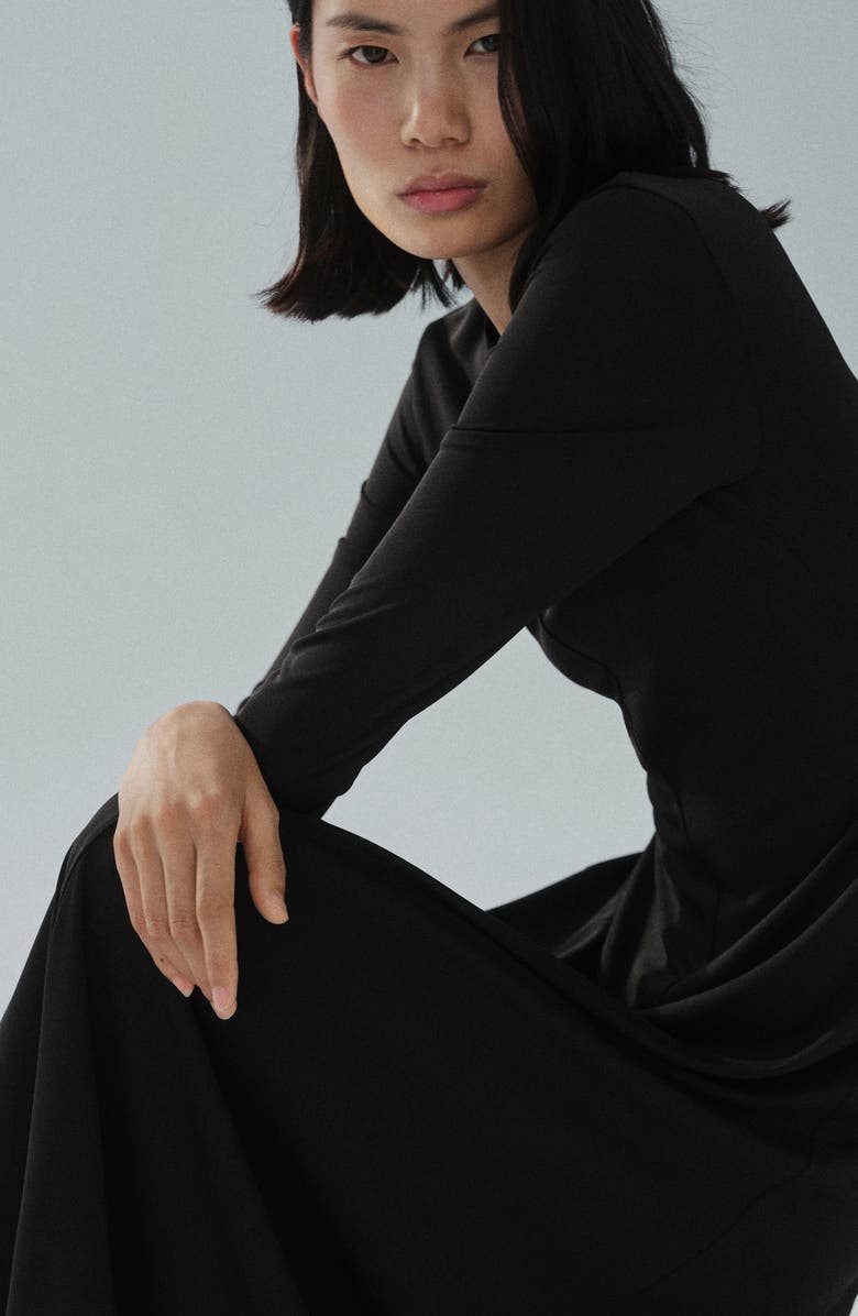 MANGO Long Sleeve Knit Maxi Dress, Alternate, color, 