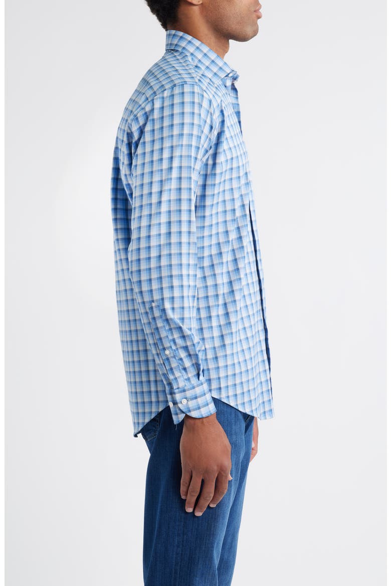Crown Light Plaid Button-Up Shirt, Alternate, color, EVENING TIDE