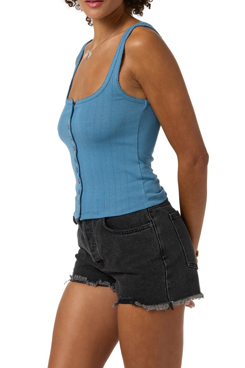 Maylee Pointelle Button-Up Tank, Alternate, color, PROVINCIAL BLUE