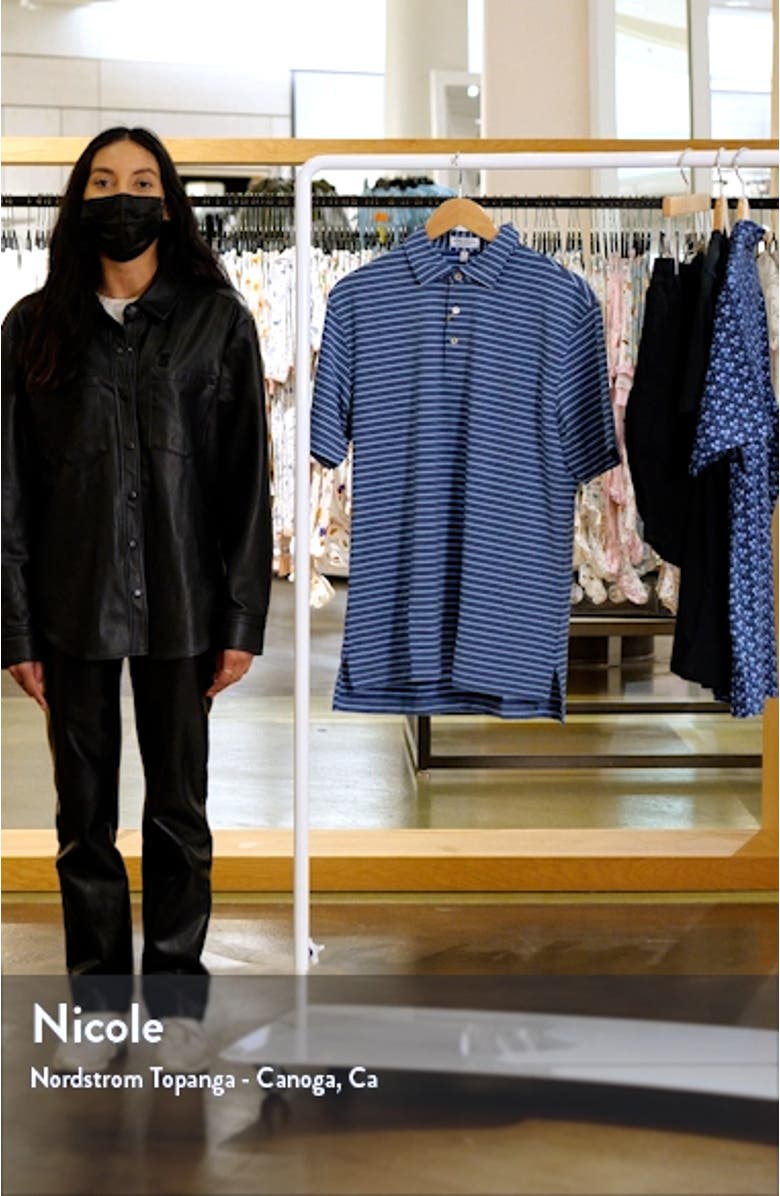 News Stripe Short Sleeve Performance Golf Polo, sales video thumbnail