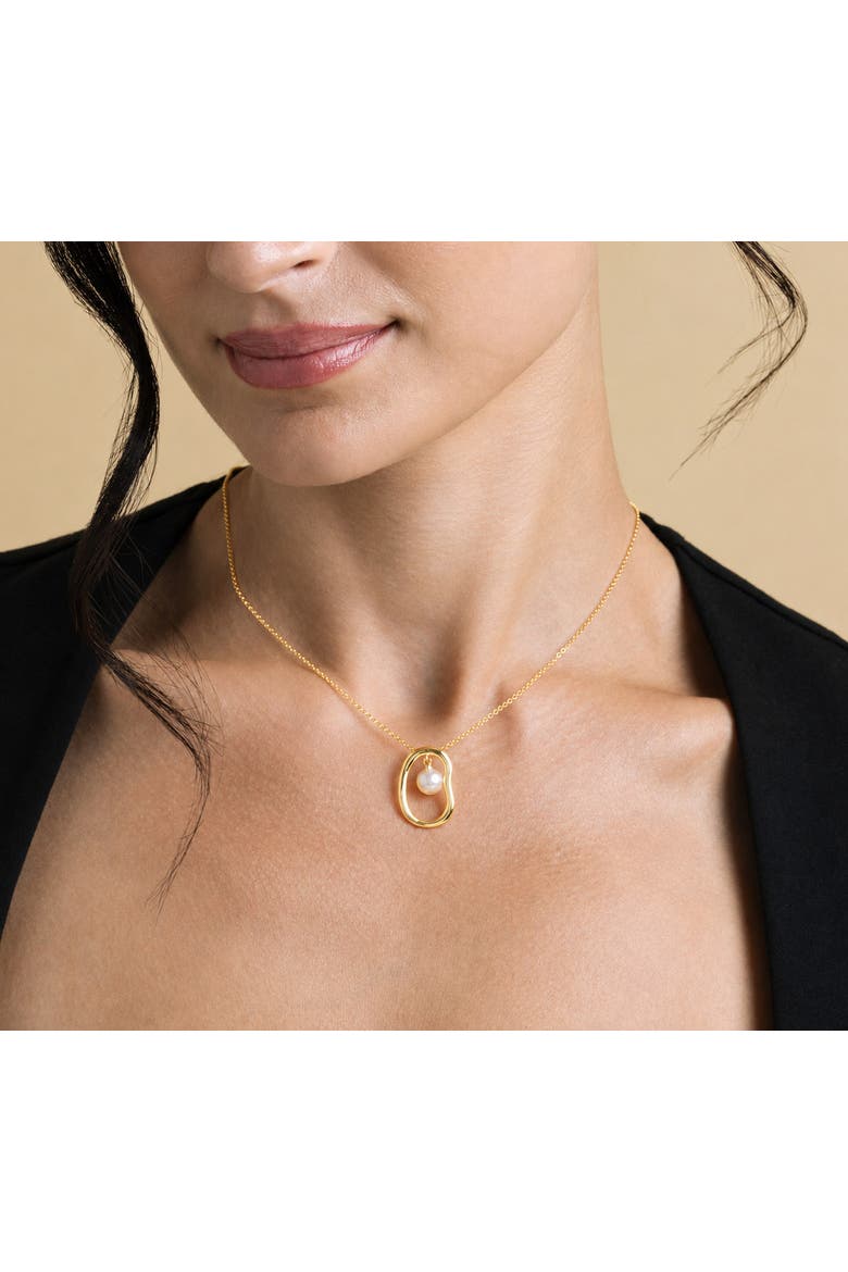 Freshwater Pearl Lennon Pendant, Alternate, color, Yellow Gold Fill