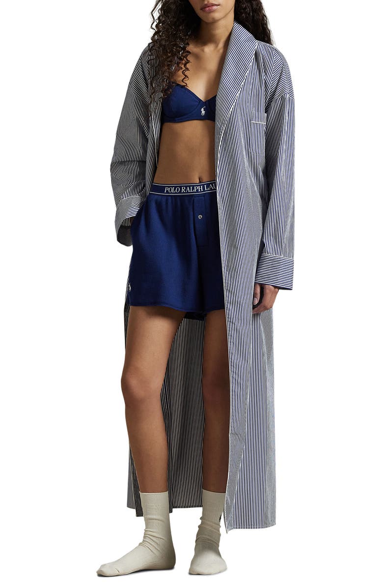 Polo Ralph Lauren Heritage Stripe Cotton Blend Robe, Main, color, 