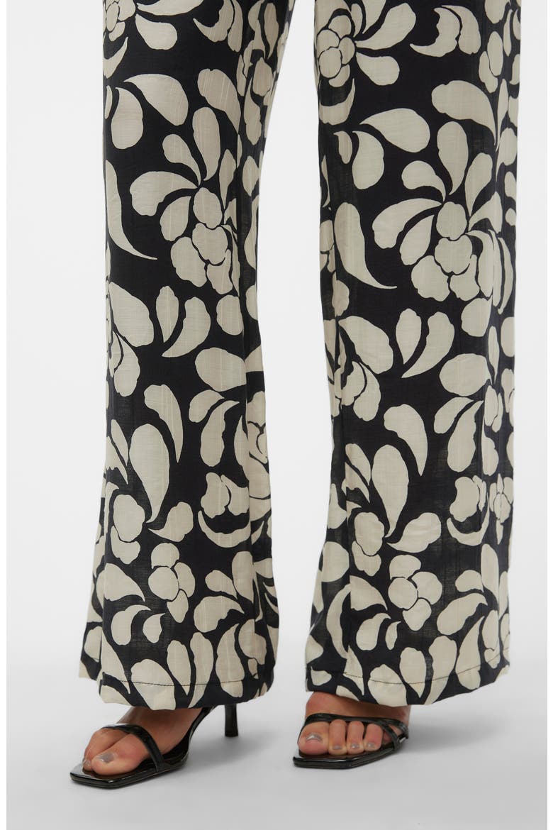 Gaja Print Wide Leg Pants, Alternate, color, BLACK AOP GAJA