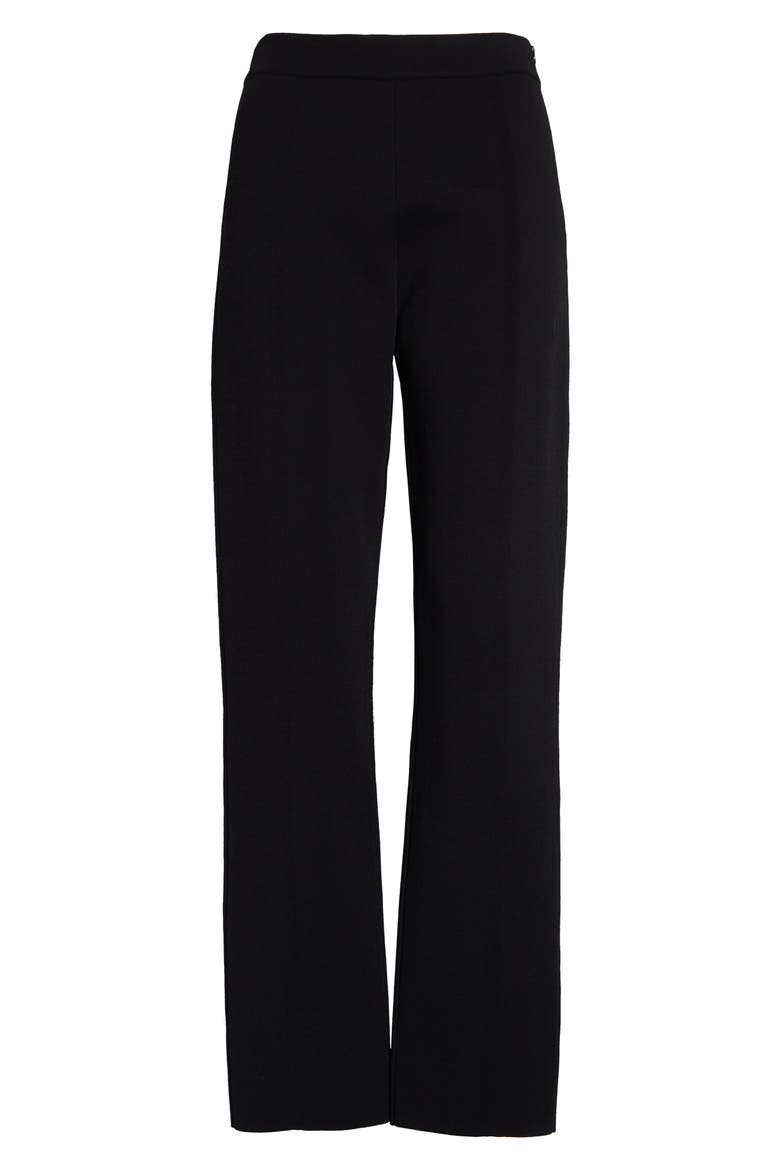 Knit Ankle Pants, Alternate, color, BLACK