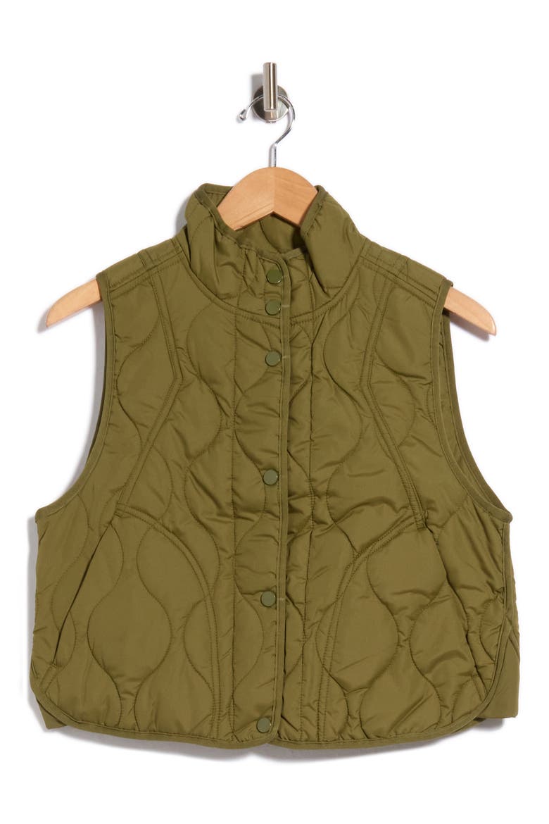 Primrose Quilted Vest, Main, color, SPHAGNUM