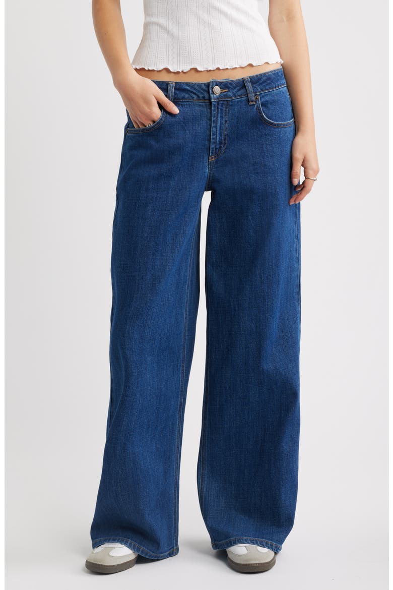 Low Rise Baggy Wide Leg Jeans, Main, color, LA BREA WASH