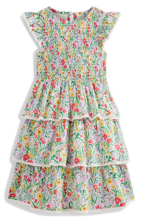 Kids' Floral Tiered Cotton Dress (Toddler, Little Kid & Big Kid)