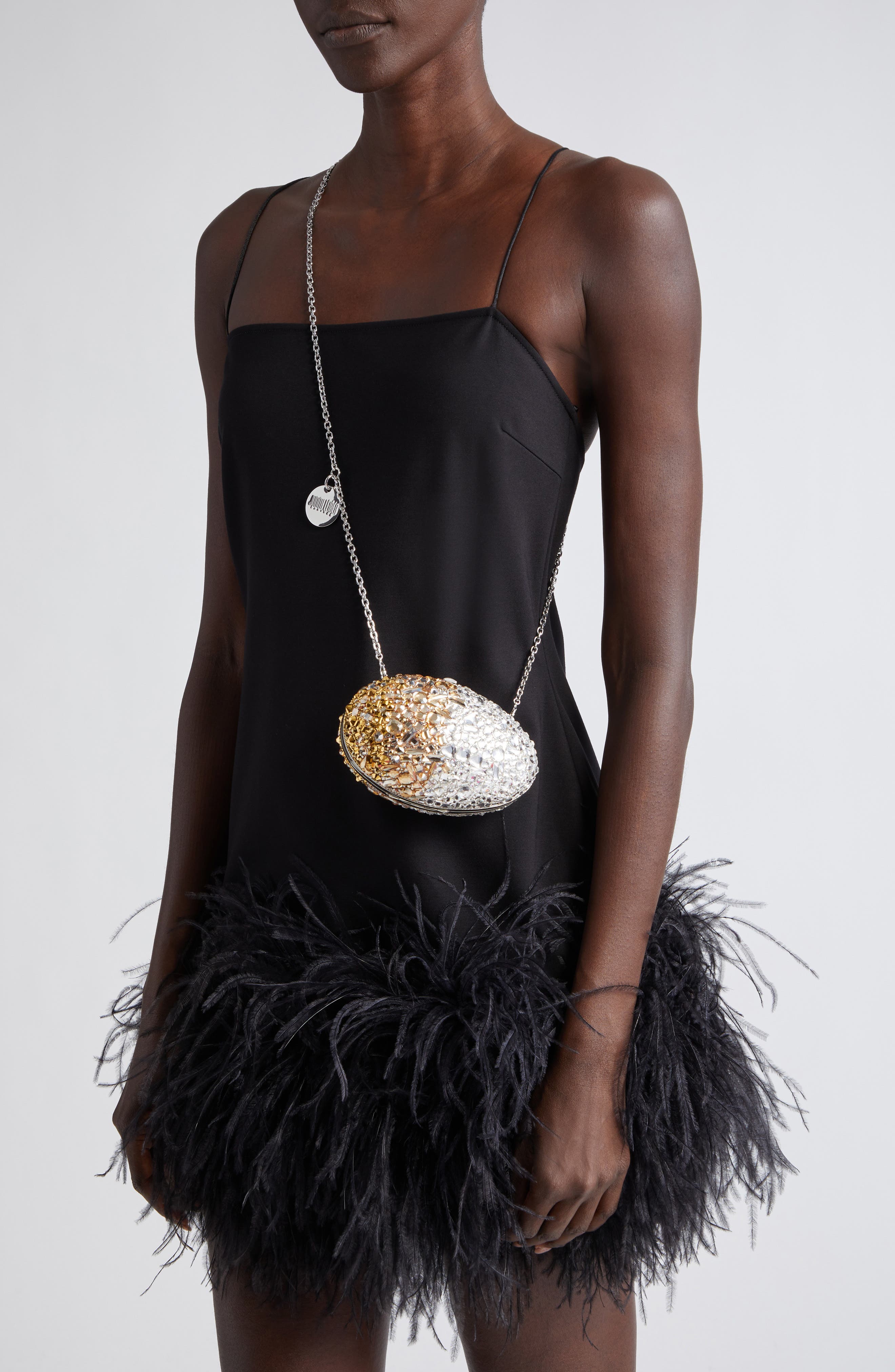 JUDITH LEIBER COUTURE 60th Anniversary Crystal Egg Clutch, Alternate, color, 