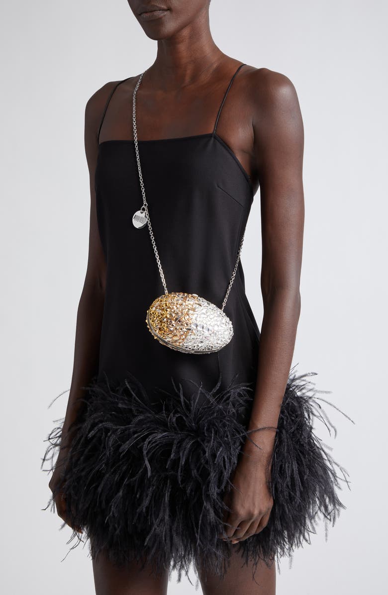 JUDITH LEIBER COUTURE 60th Anniversary Crystal Egg Clutch, Alternate, color,