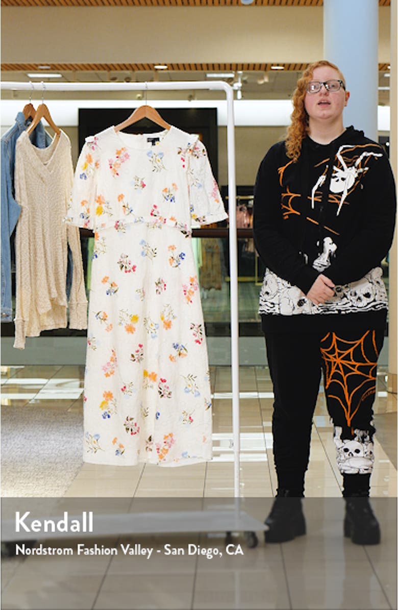 Felicia Floral Broderie Anglaise Midi Dress, sales video thumbnail