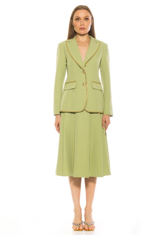 Shop Alexia Admor Illia Pleated Midi Skirt In Sage