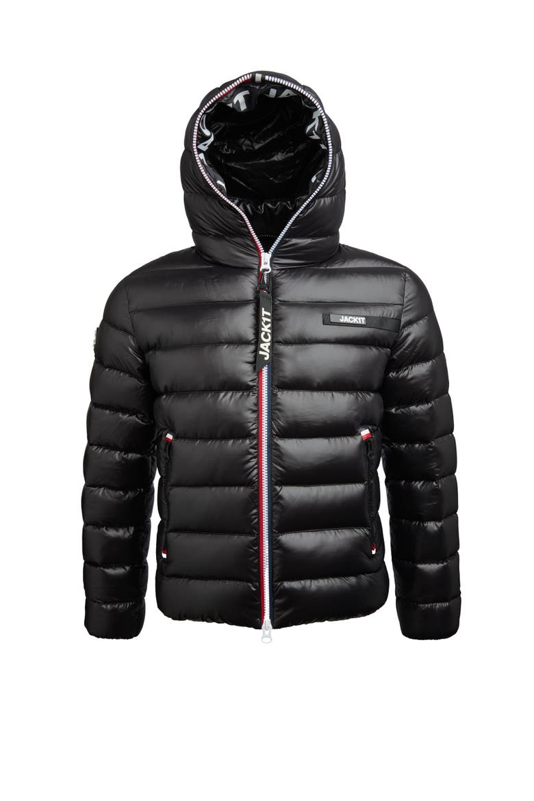 Hooded Insulated Puffer, Alternate, color, Black