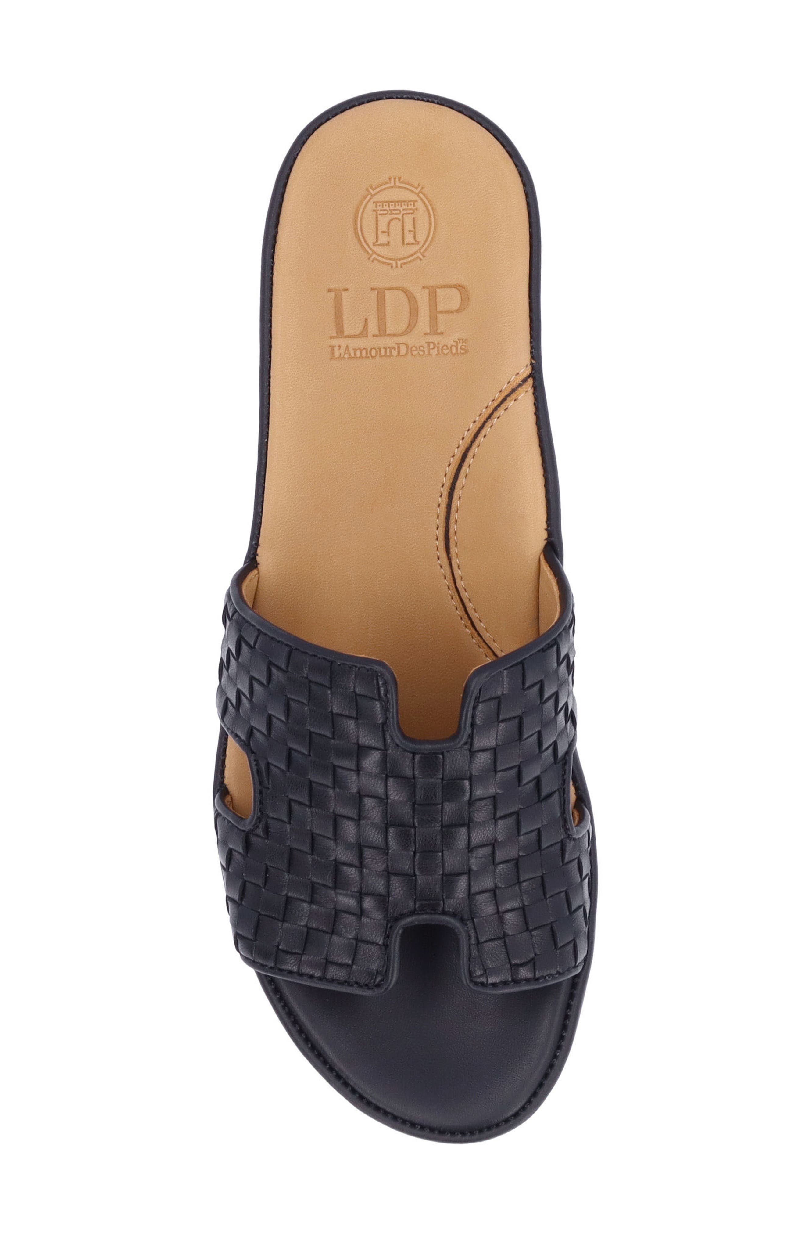 L'Amour des Pieds Cusaro Platform Wedge Slide Sandal, Alternate, color, Black