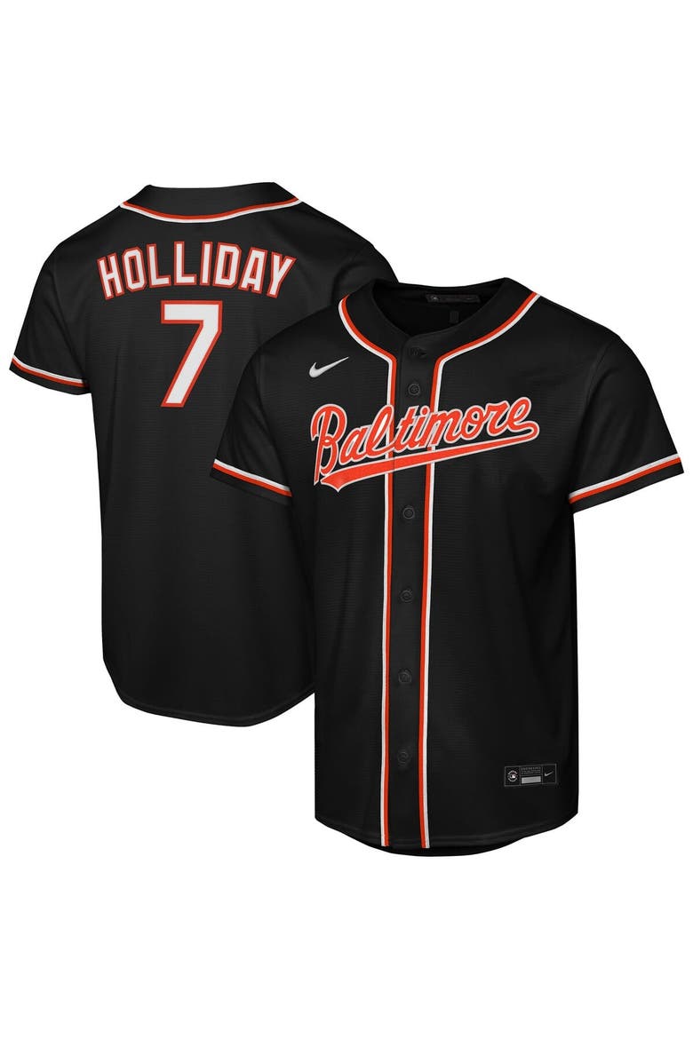 Youth Nike Jackson Holliday Black Baltimore Orioles Fashion Replica Player Jersey, Main, color, Black
